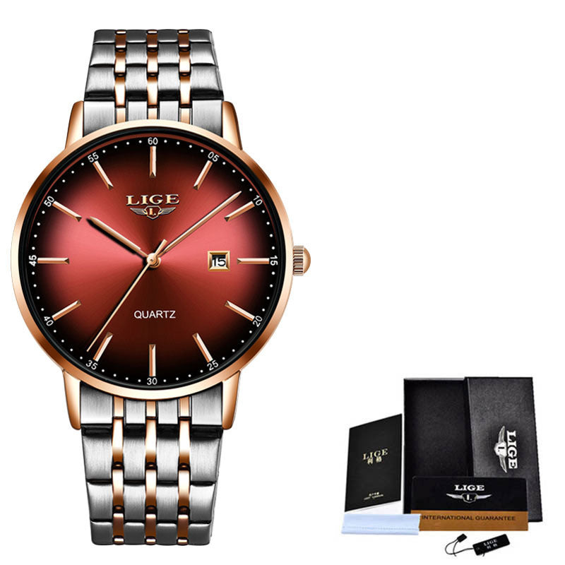 Women Waterproof Rose Gold Steel Strap watch