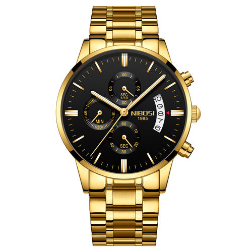 Waterproof Full Steel Quartz Gold watch